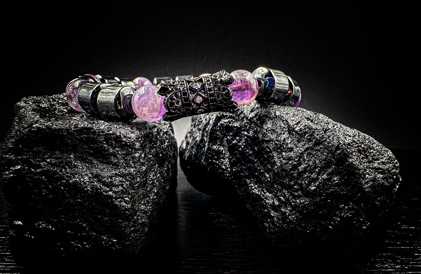 Women's Amethyst/Hematite Spiritual Healing bracelet