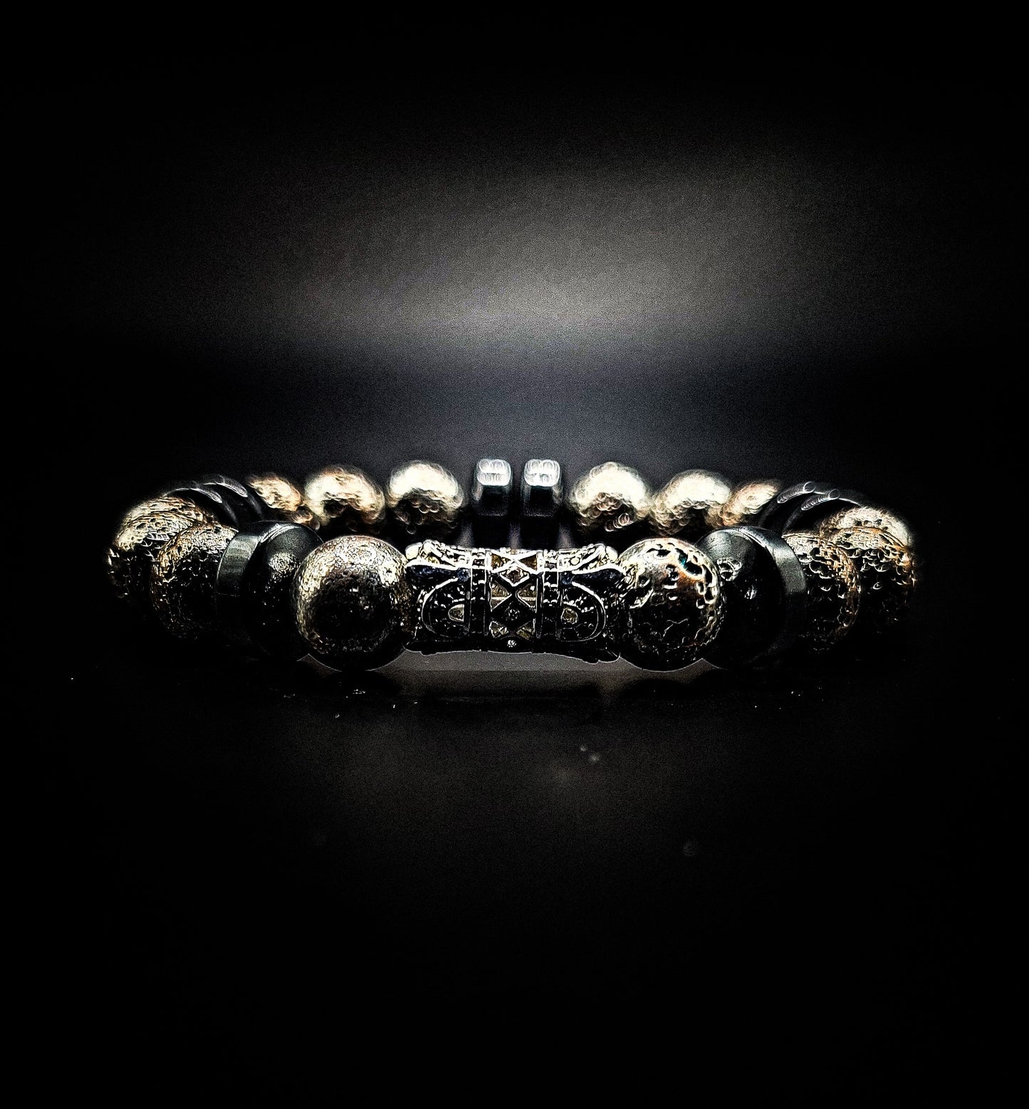 Men's Earth Grounding 10mm Volcanic Rock Healing Bracelet