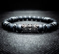 Matte Black onyx Stretch Bracelet
