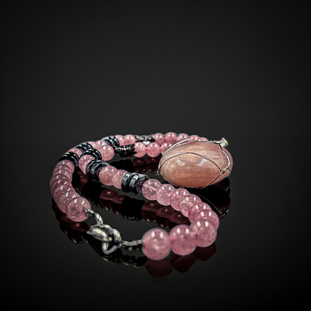 Women's Rose Quartz Grounded Healing Necklace