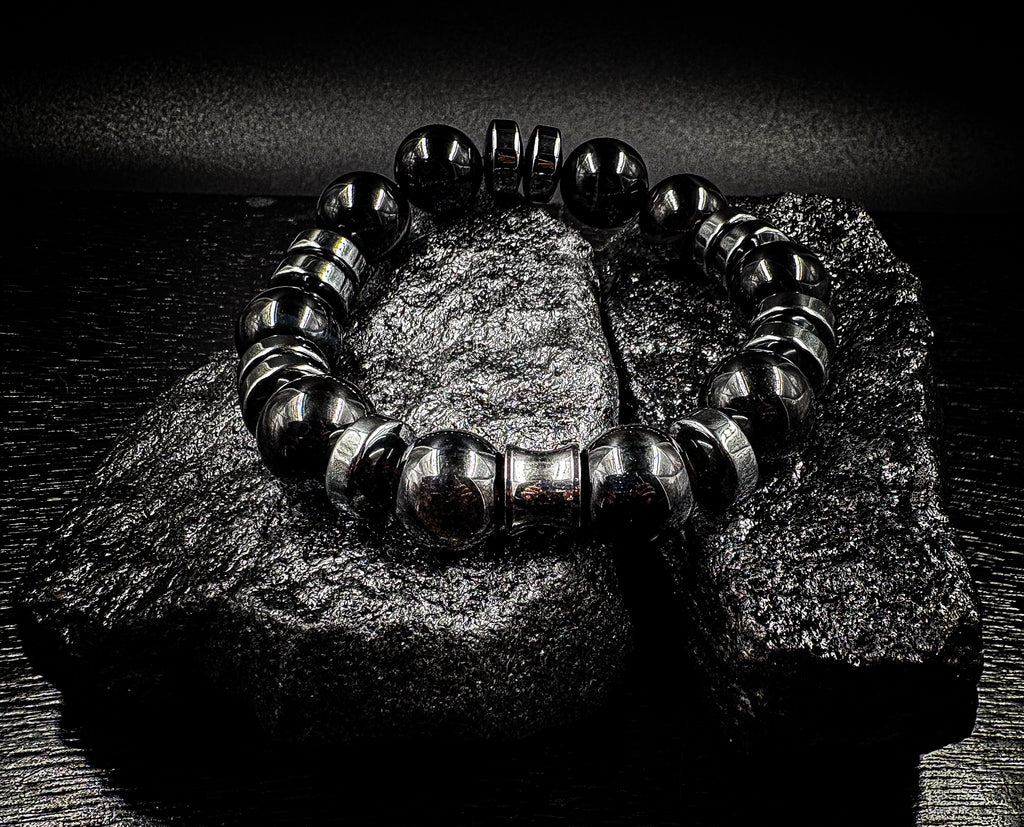 14mm Black Agate Bracelet