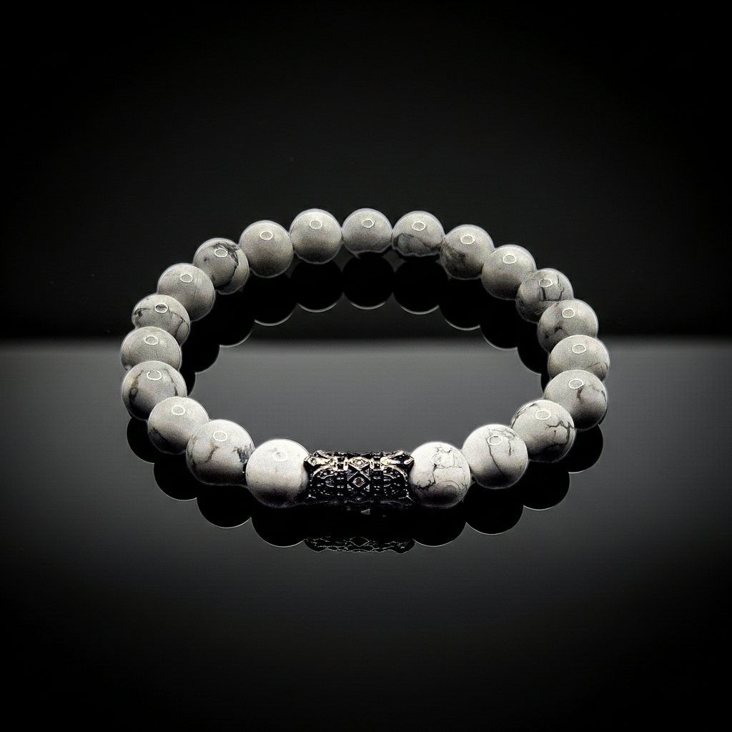10mm White Howlite healing bracelet
