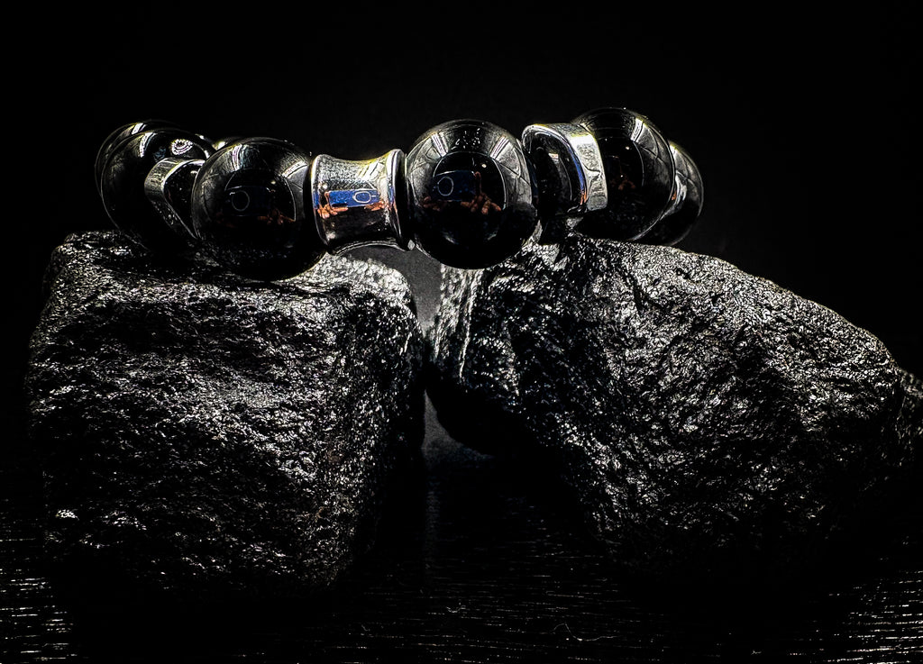 14mm Black Agate Bracelet