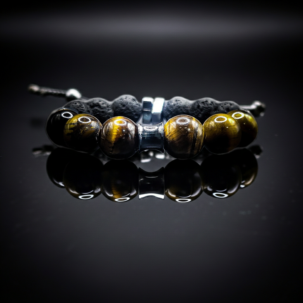 Men’s 14mm Tiger’s Eye Bracelet