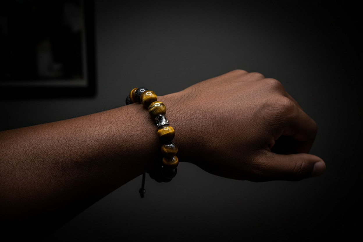 Men’s 14mm Tiger’s Eye Bracelet