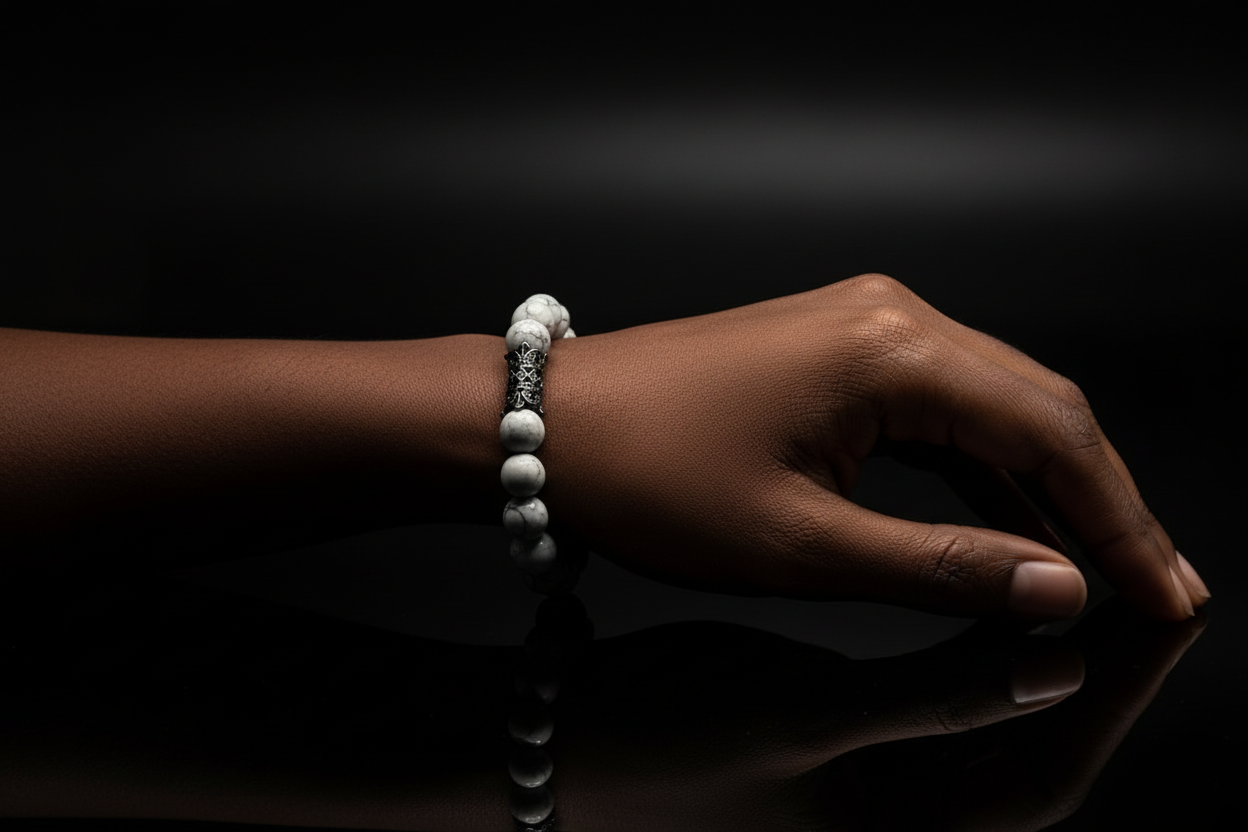 10mm White Howlite healing bracelet