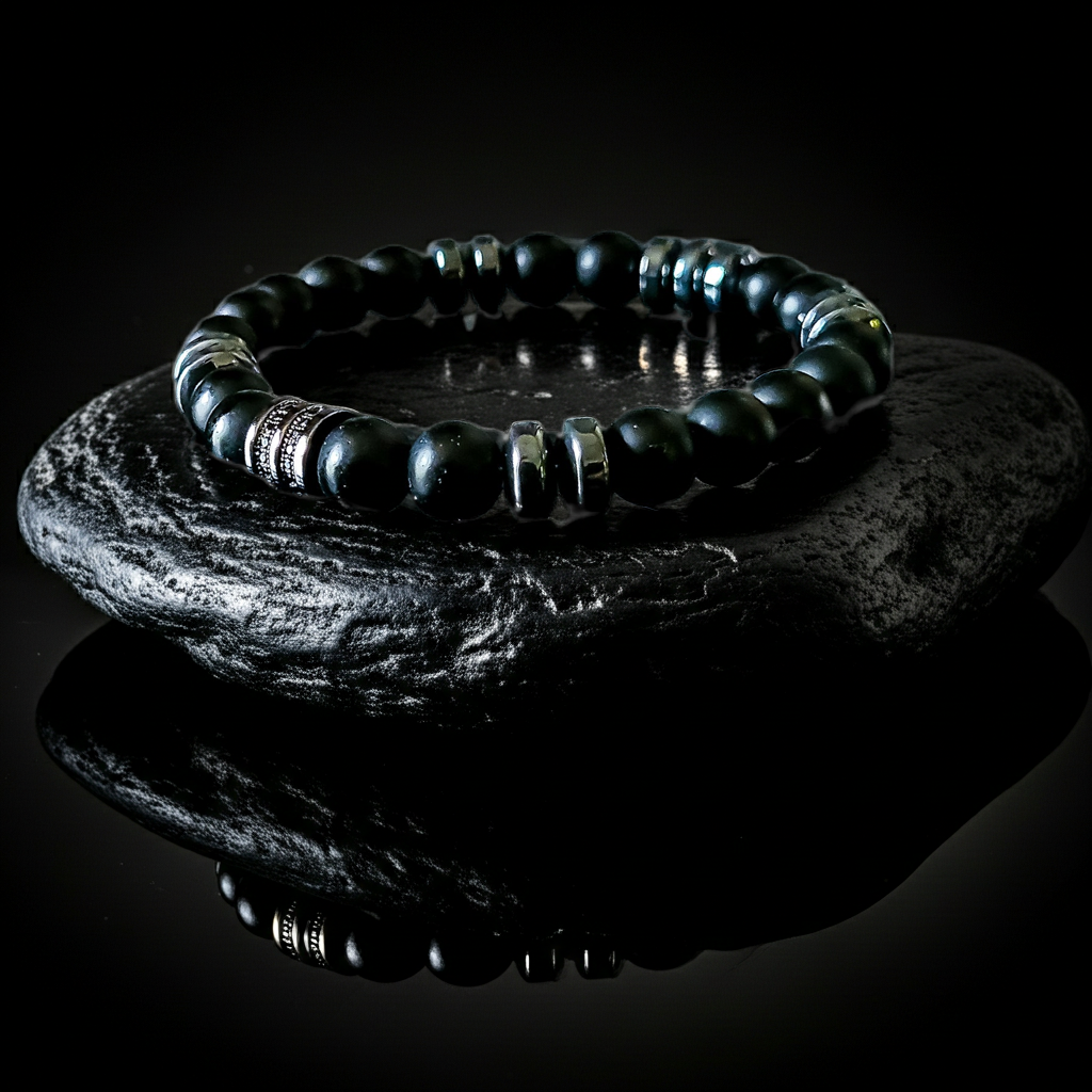 Matte Onyx Stretch Braclelet