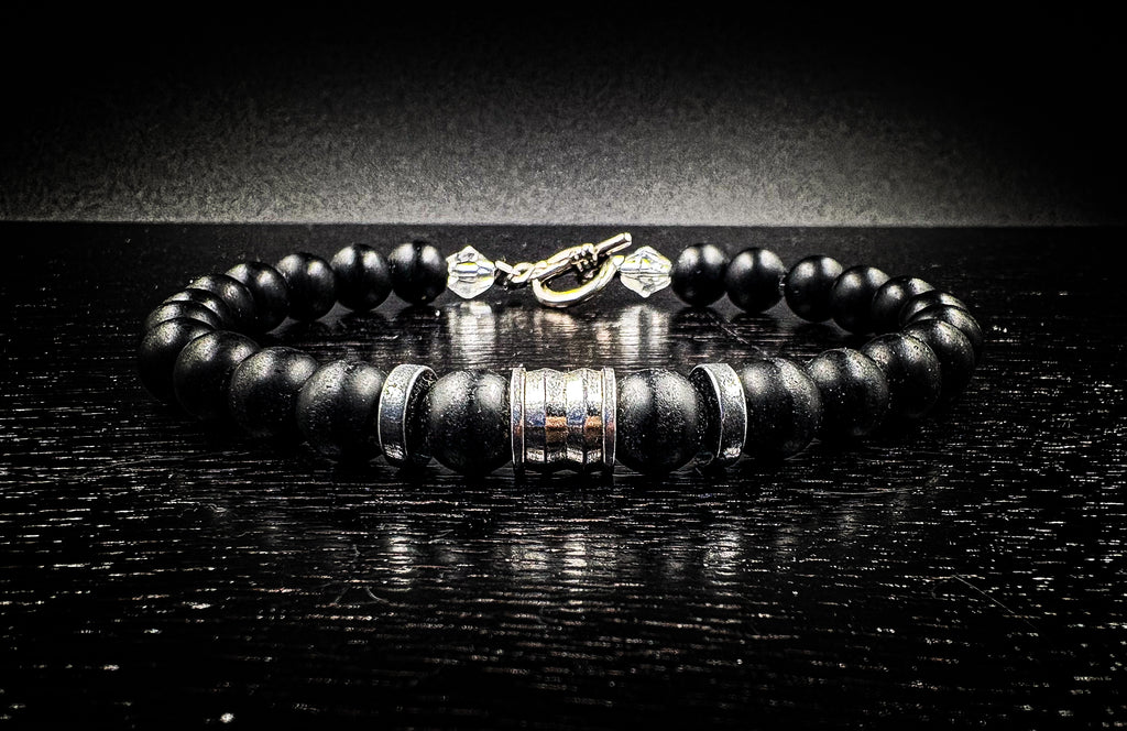 Matte Onyx Toggle clasp Bracelet