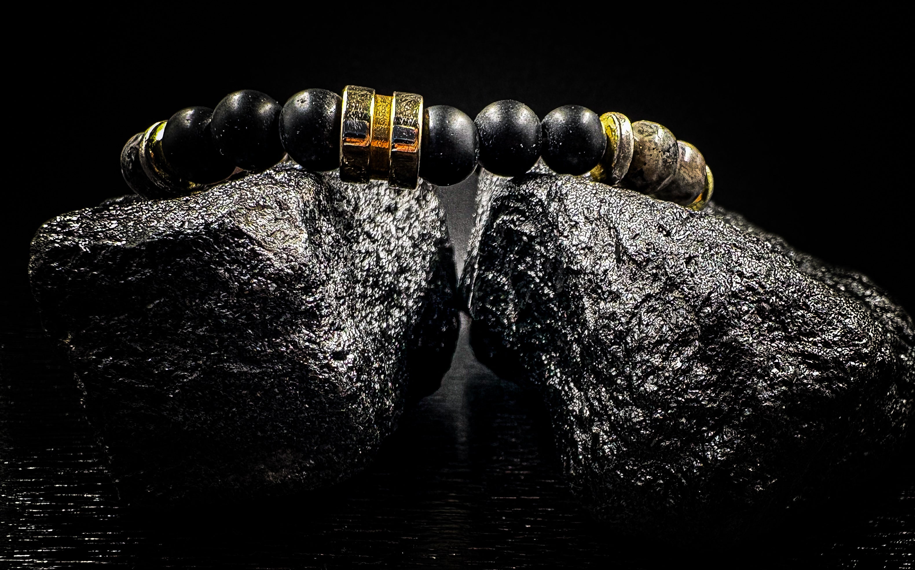 Men's Matte Onyx Stretch Bracelet