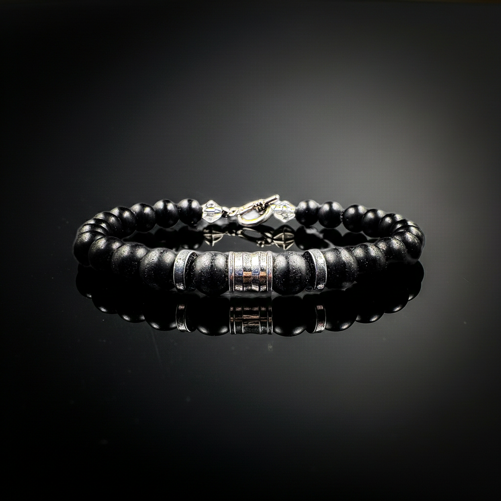 Matte Onyx Toggle clasp Bracelet