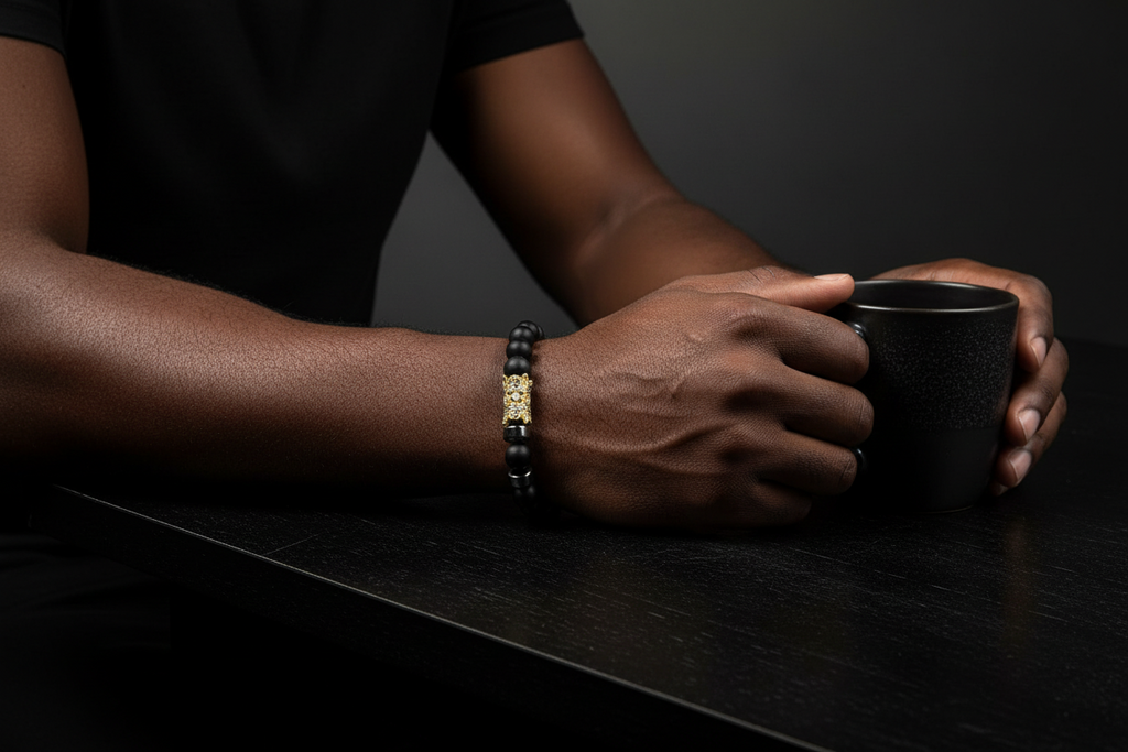 Matte onyx bracelet