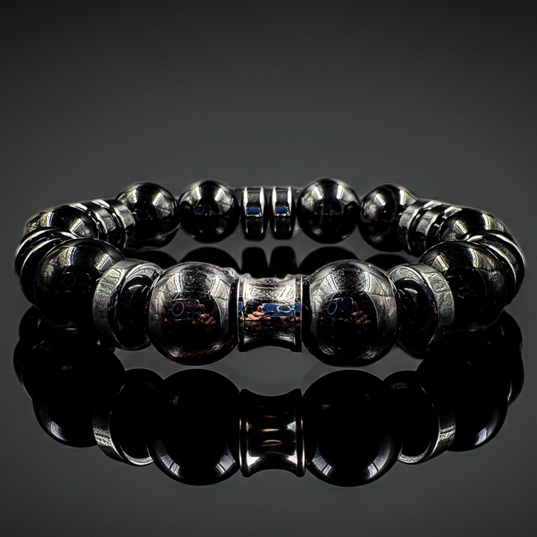 14mm Black Agate Bracelet