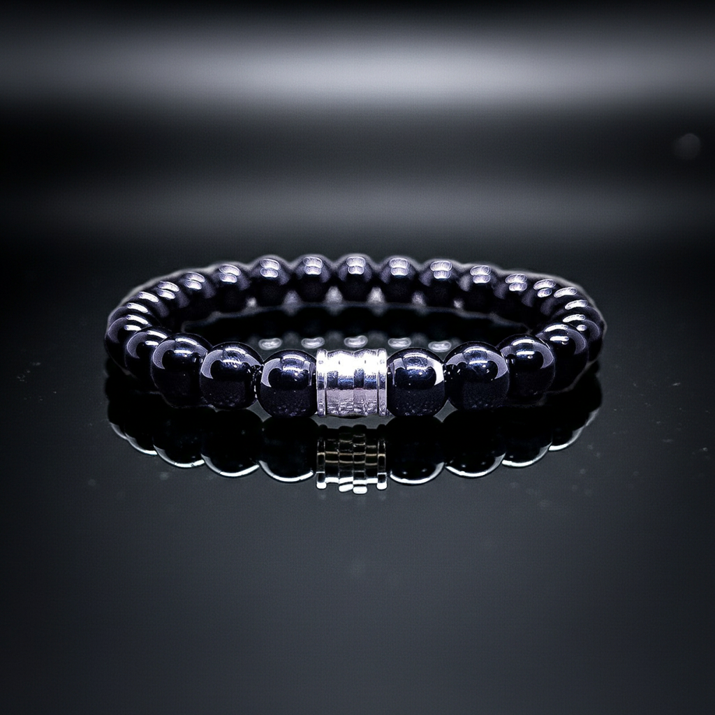 Obsidian negative energy combactive 8mm Stretch Bracelet