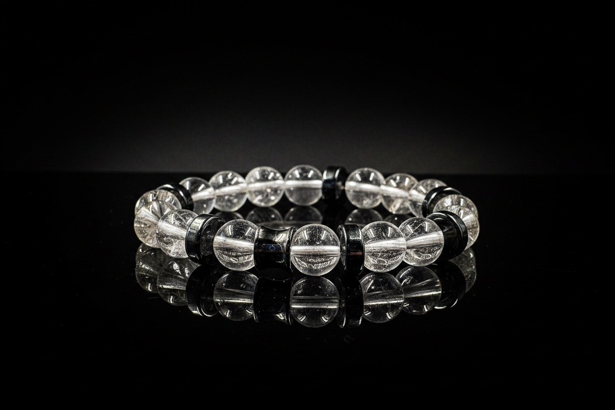 12mm Clear Quartz Bracelet
