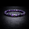 Women's Stainless Steel Spiritual Healing Crystal Stretch Bracelet