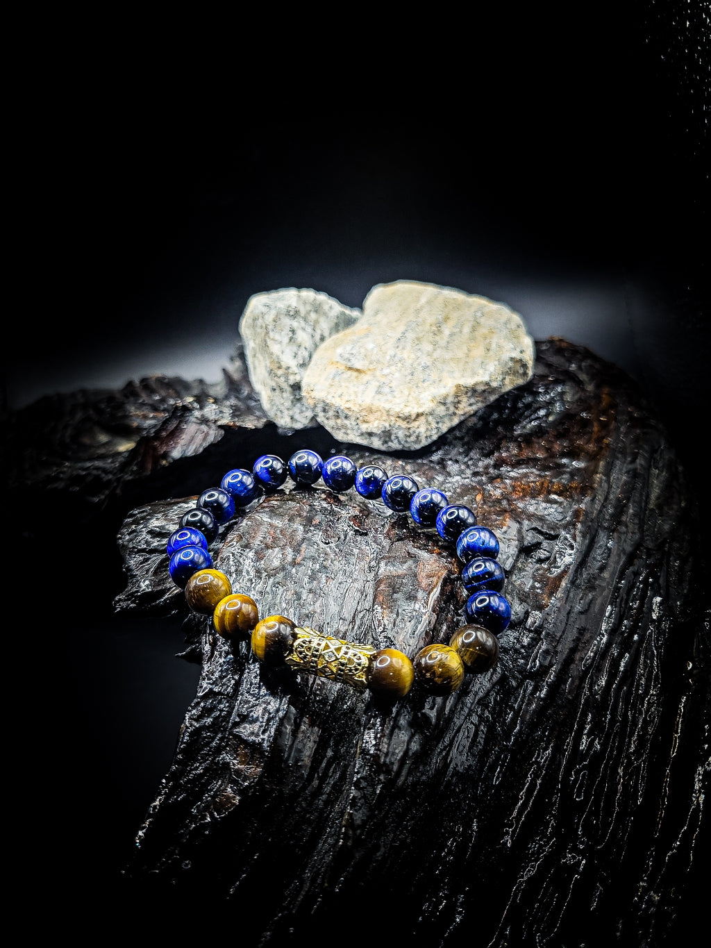 Men's Tigers Eye Necklace and Bracelet set