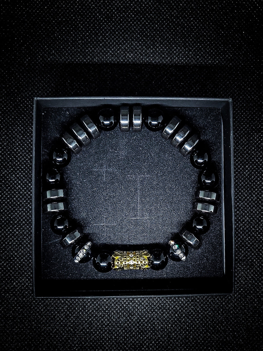 Men's 10mm Agate Business Bracelet