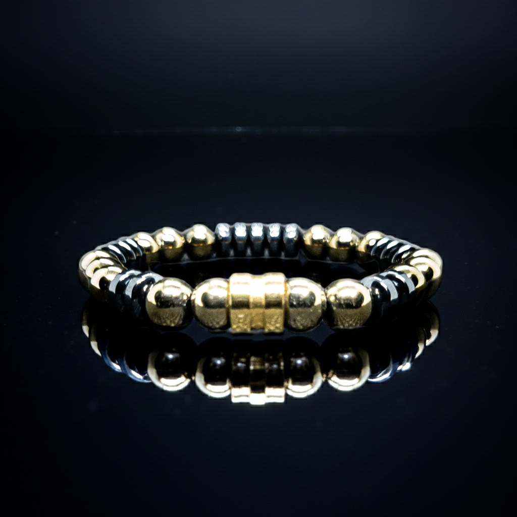 Gold Hematite Stretch Bracelet