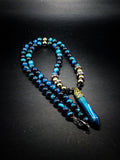 Tiger eye Clasps Necklace (Blue)