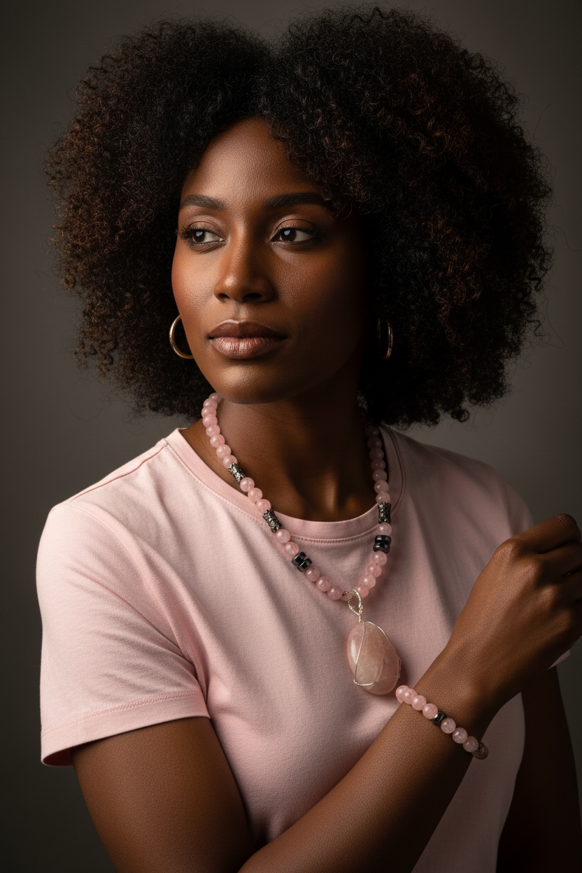 Rose Quartz Full Jewelry Set