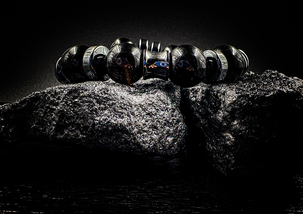 14mm Black Agate Bracelet