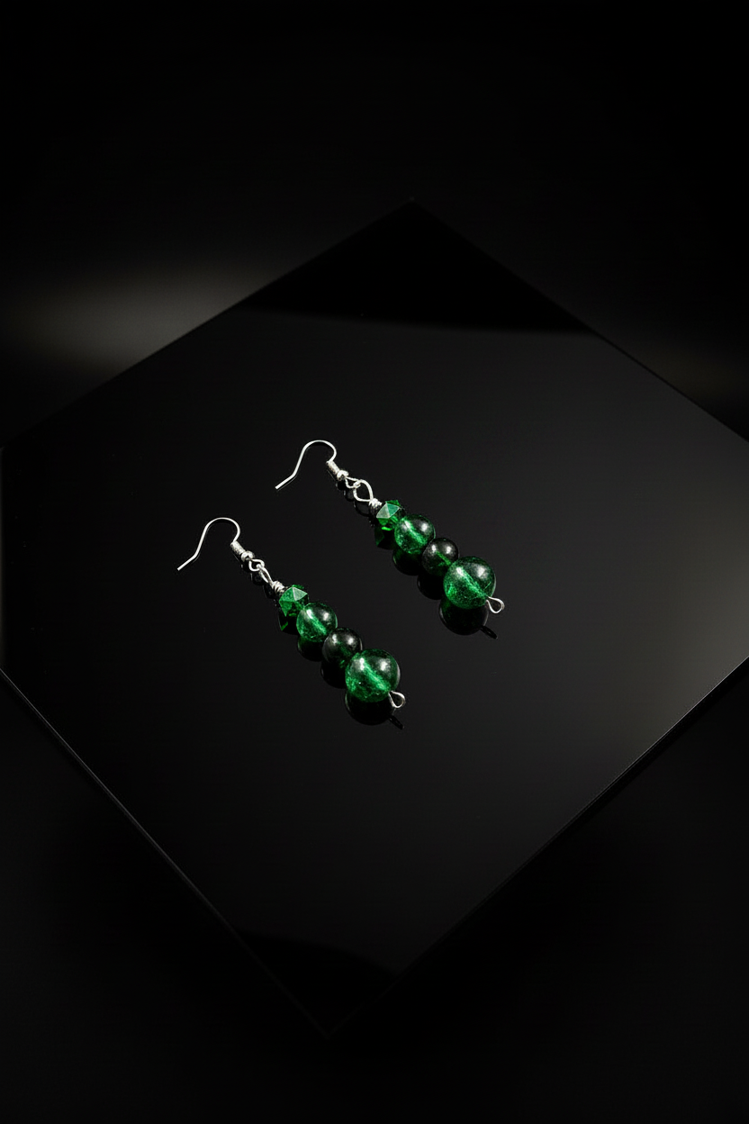 Women’s Green Tigers Eye Earrings