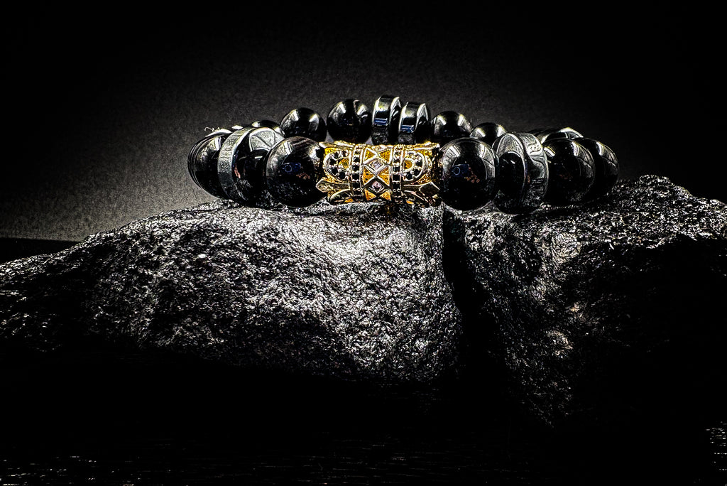 12mm Black Agate Bracelet