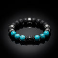 Men's 10mm Turquoise Lava Rock Stretch Bracelet