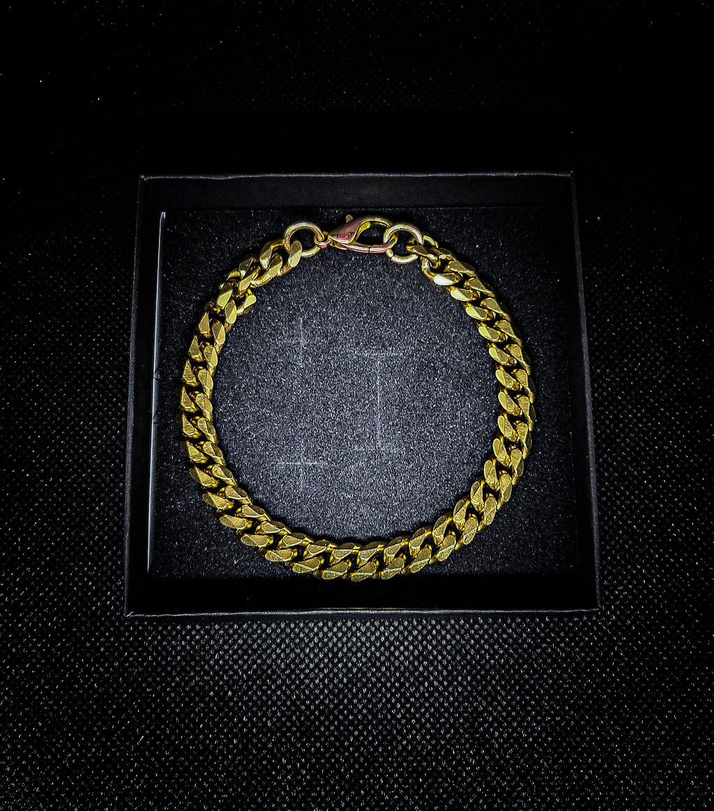 Men's Gold Plated Stainless Steel Chain Bracelet