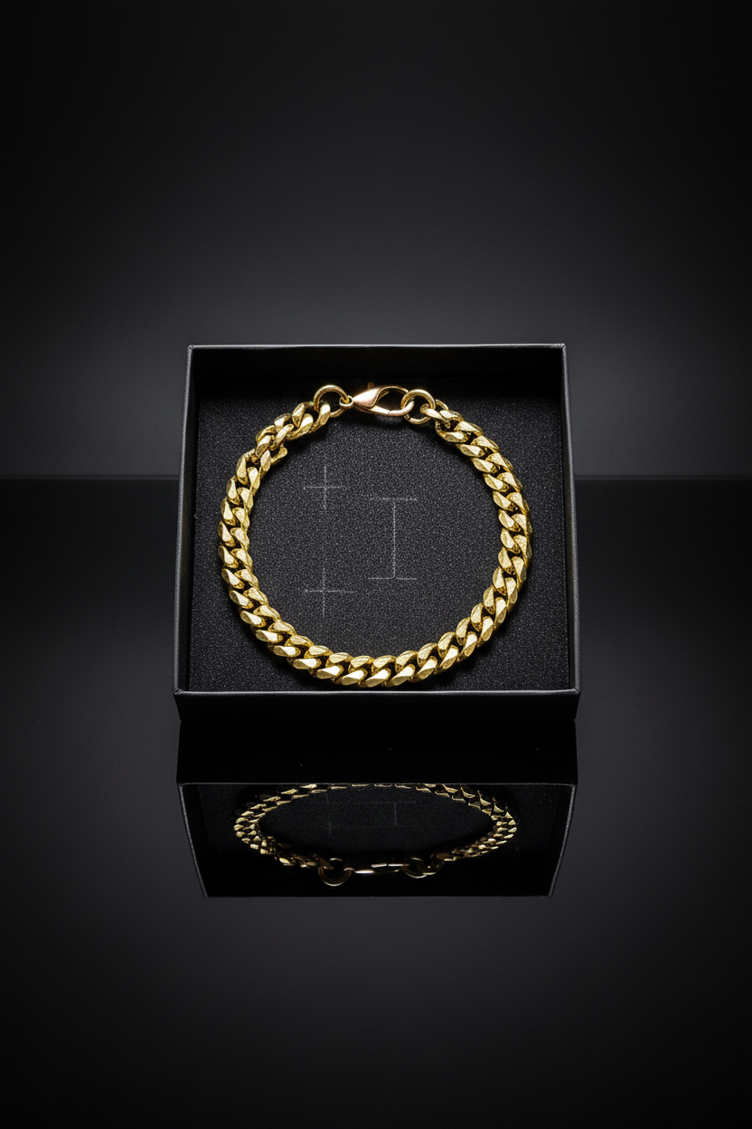 Men's Gold Plated Stainless Steel Chain Bracelet