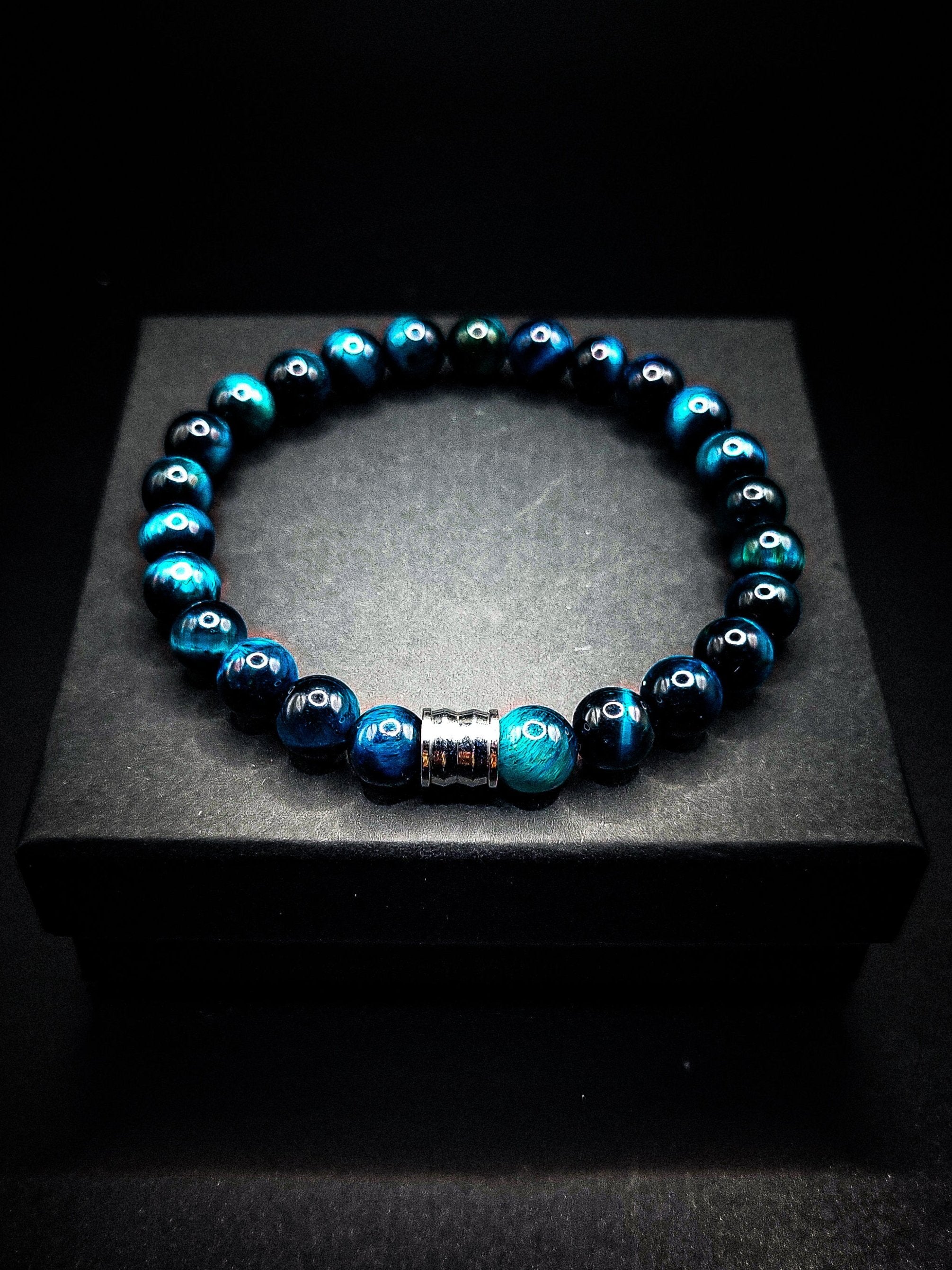 8mm Light Blue Tiger's Eye Stretch bracelet