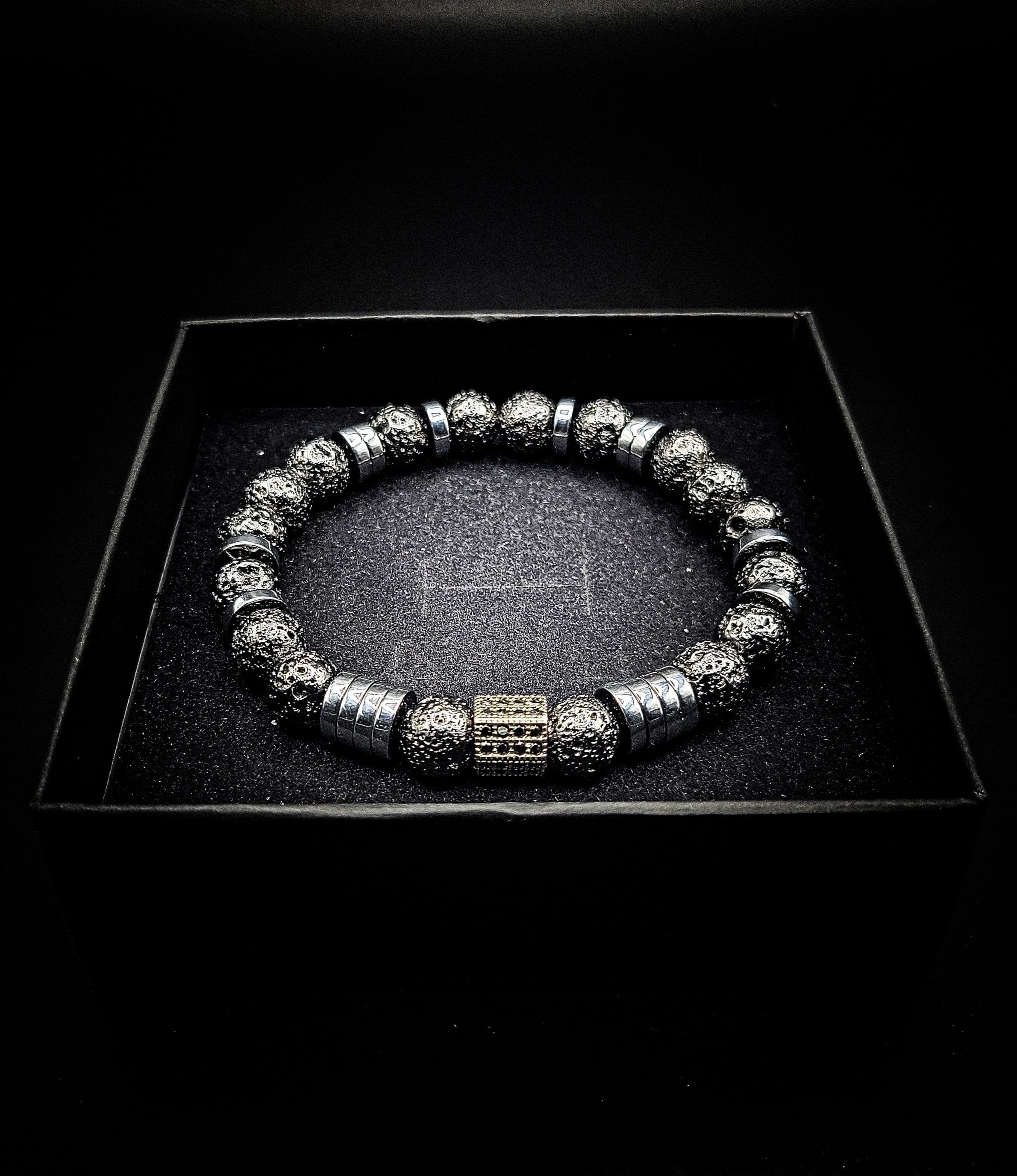 8mm Lava Rock Healing stretch bracelet