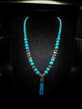 Rhinestone Turquoise Clasps Necklace