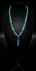 Rhinestone Turquoise Clasps Necklace