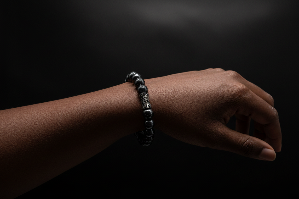 10mm Rose Gold Hematite Stretch Bracelet