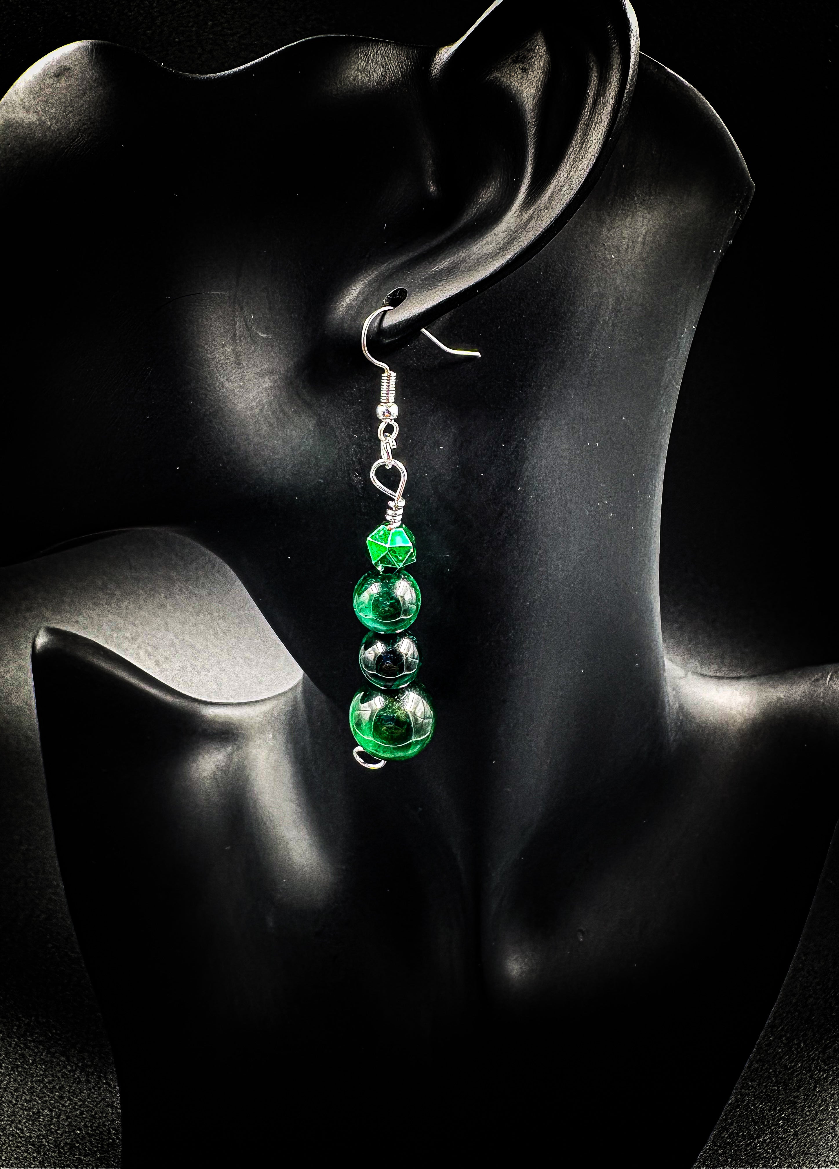 Women’s Green Tiger’s Eye Earrings
