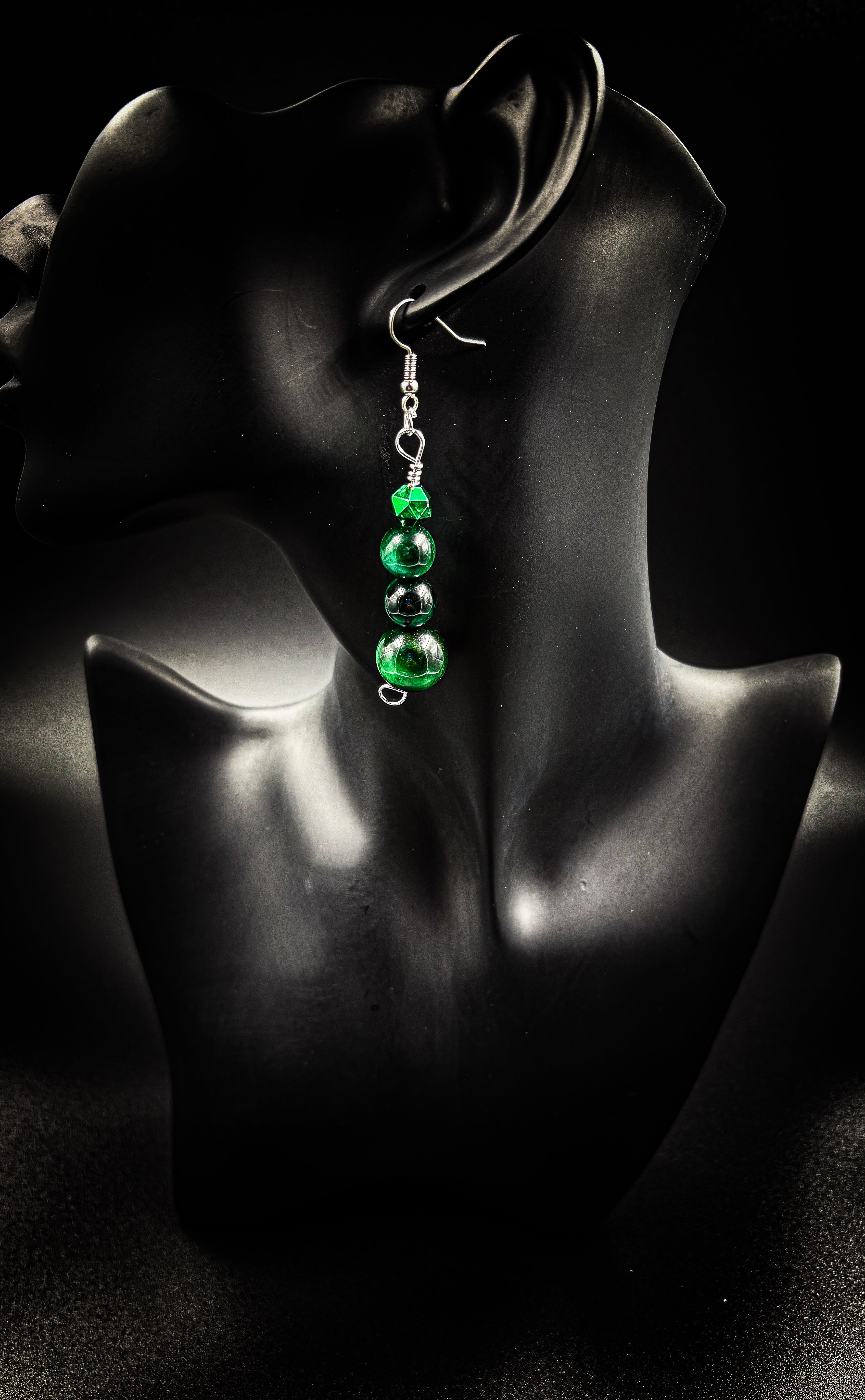 Women’s Green Tiger’s Eye Earrings