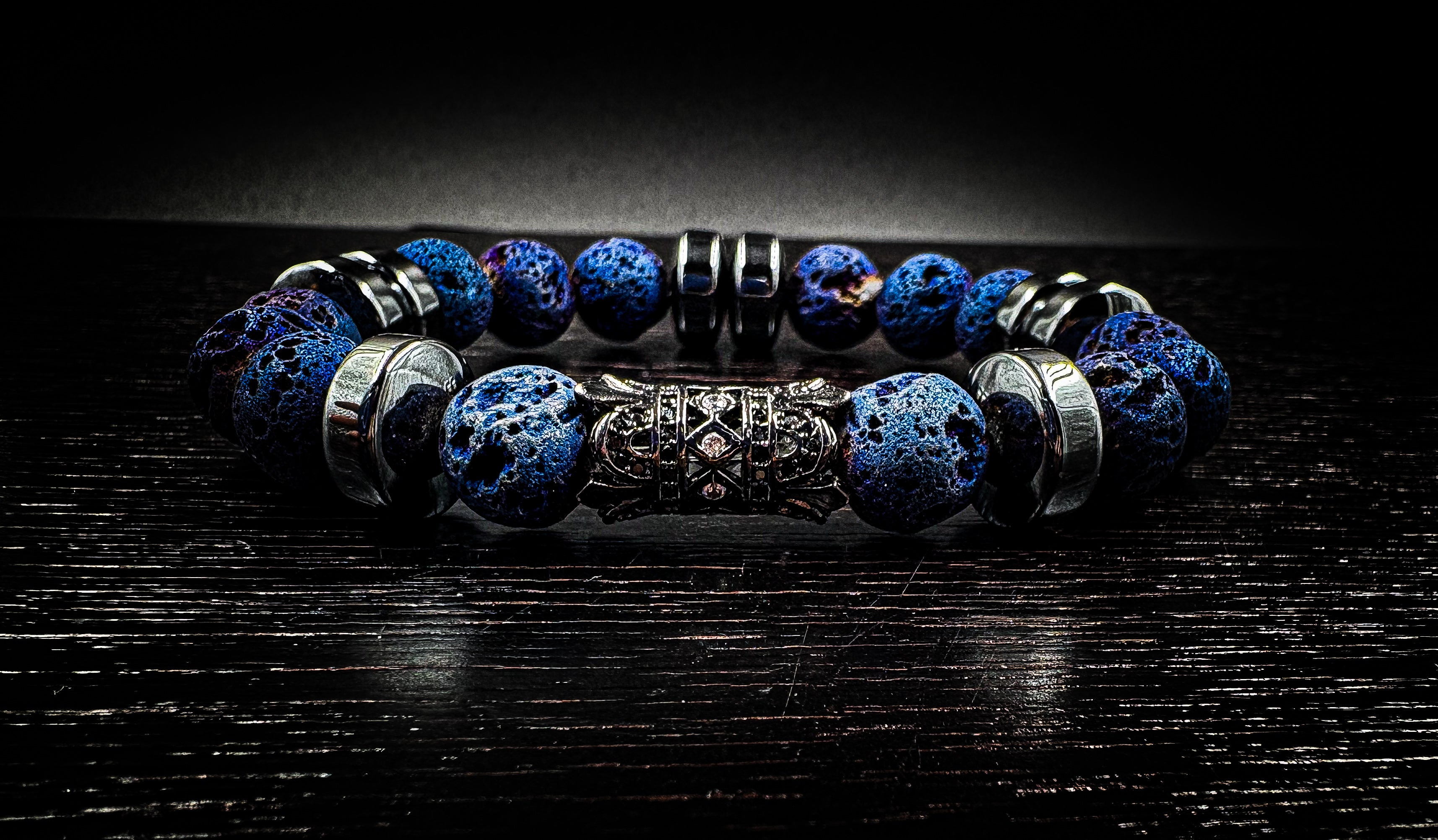 Men's Earth Grounding 10mm Volcanic Rock Healing Bracelet