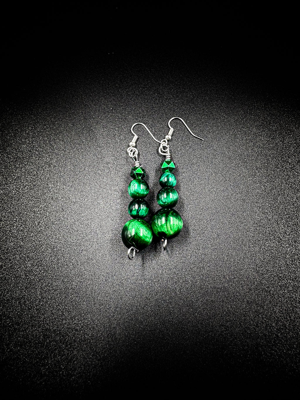 Women’s Green Tiger’s Eye Earrings