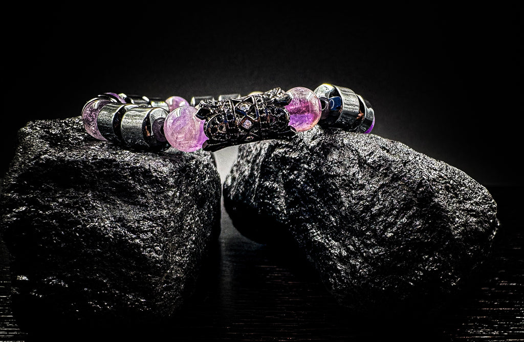 Women's Amethyst/Hematite  Spiritual Healing bracelet