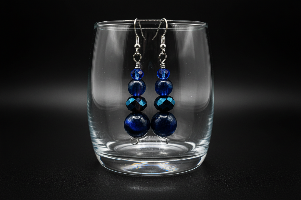 Women's Blue Tiger's eye Earrings