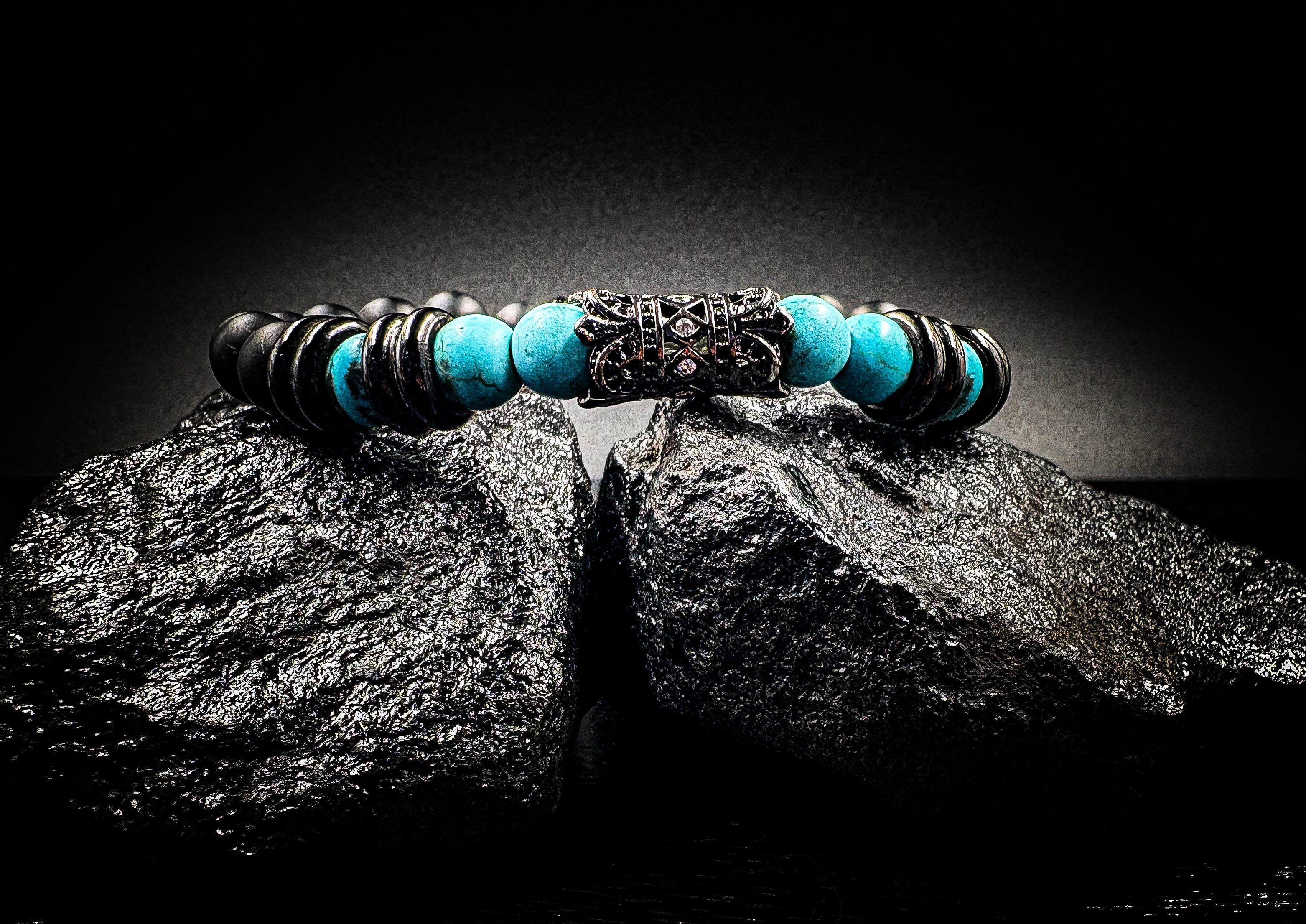8mm Spiritual Healing Turquoise  Stretch Bracelet