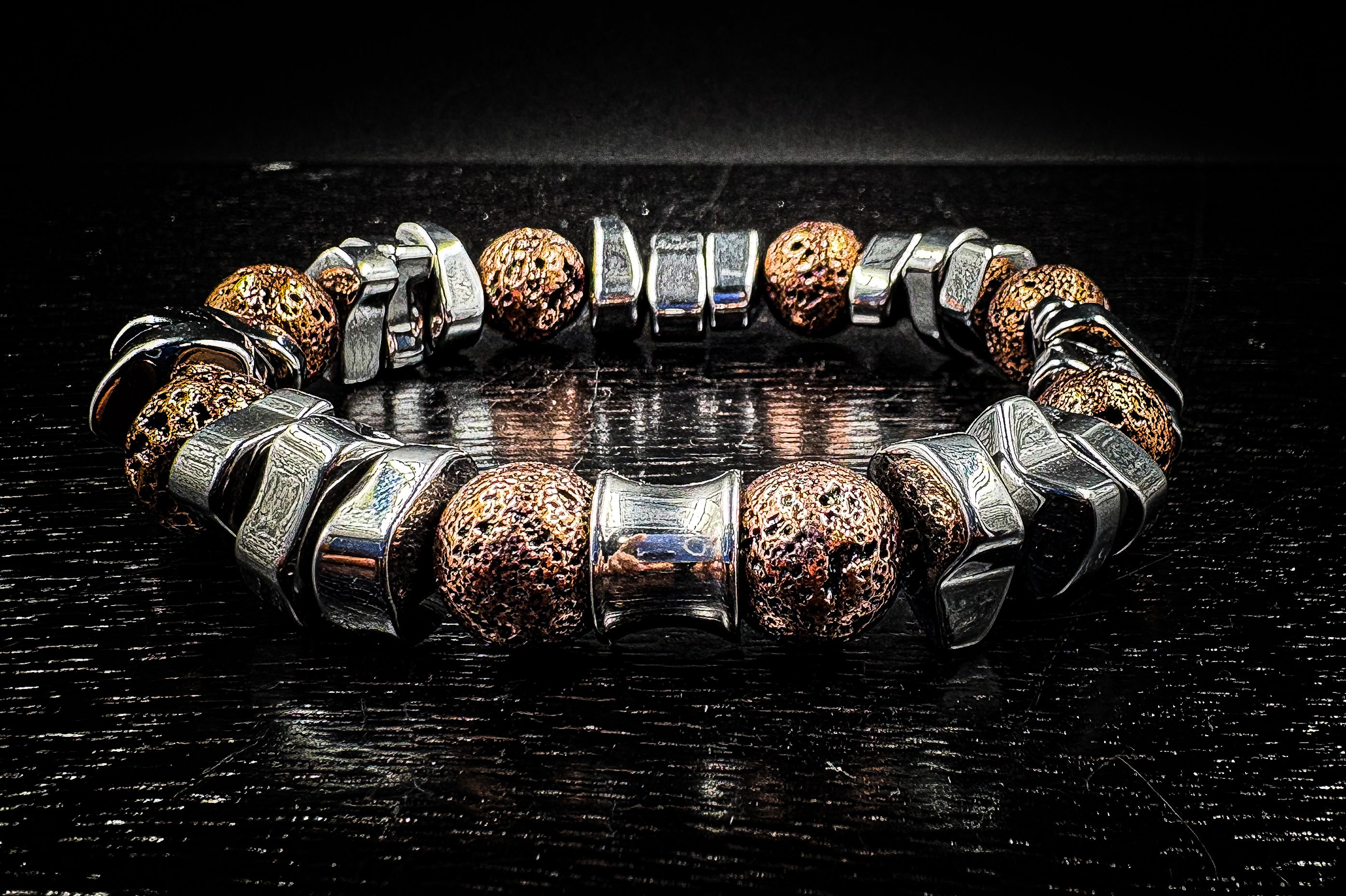 Men's 10mm Volcanic Rock Healing Bracelet