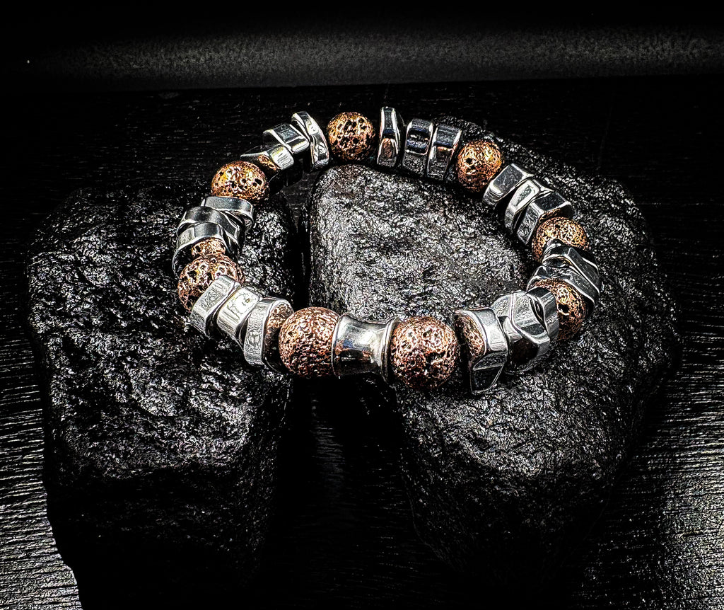 Men's 10mm Volcanic Rock Healing Bracelet