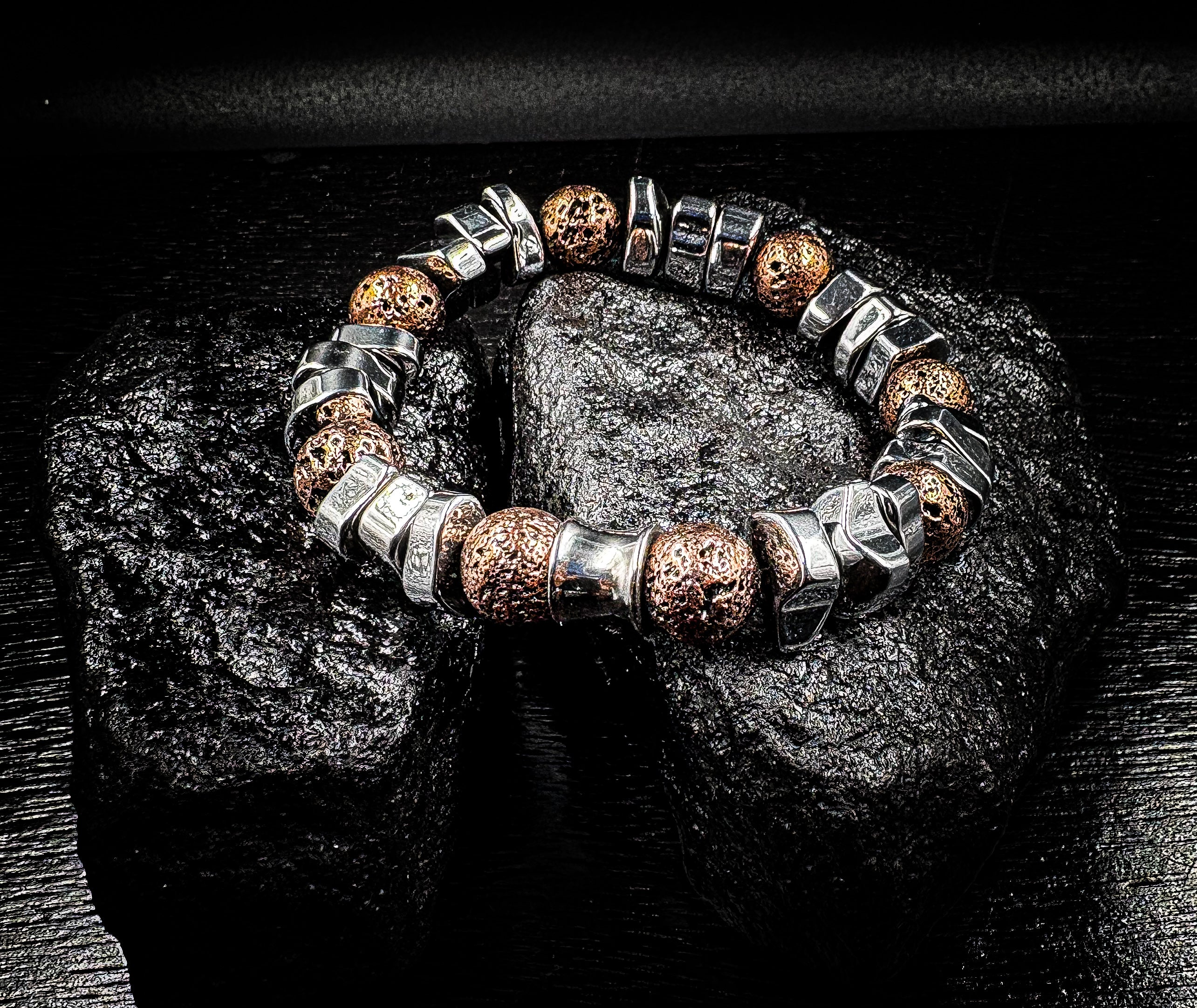 Men's 10mm Volcanic Rock Healing Bracelet