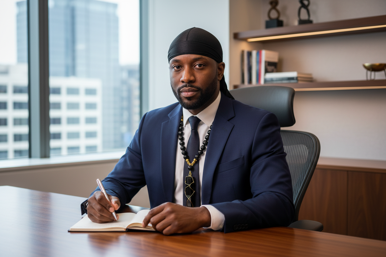 Mens Obsidian Pendant Necklace