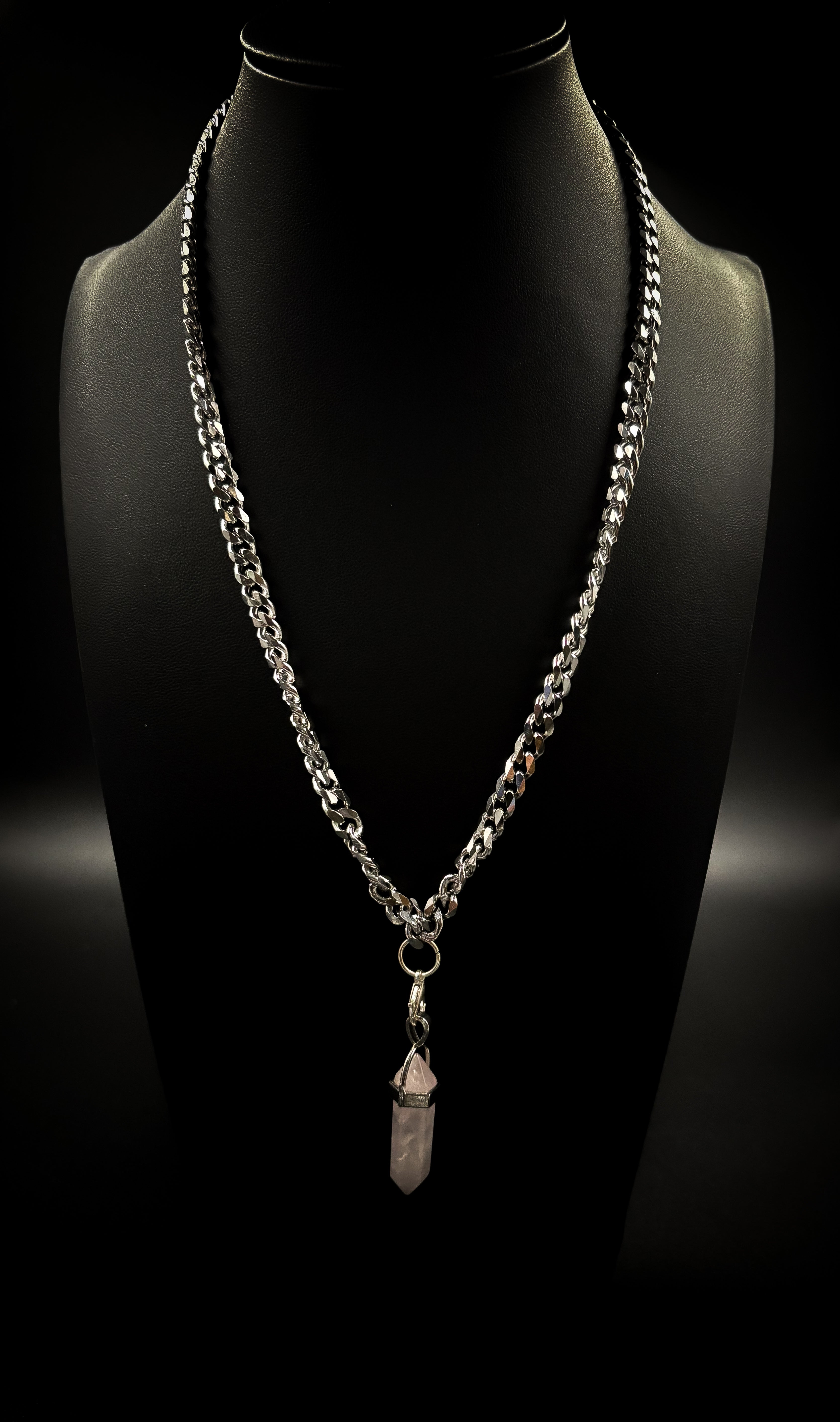 Rose Quartz Chain Necklace