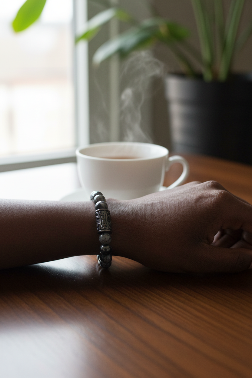 Snowflake Obsidian Bracelet