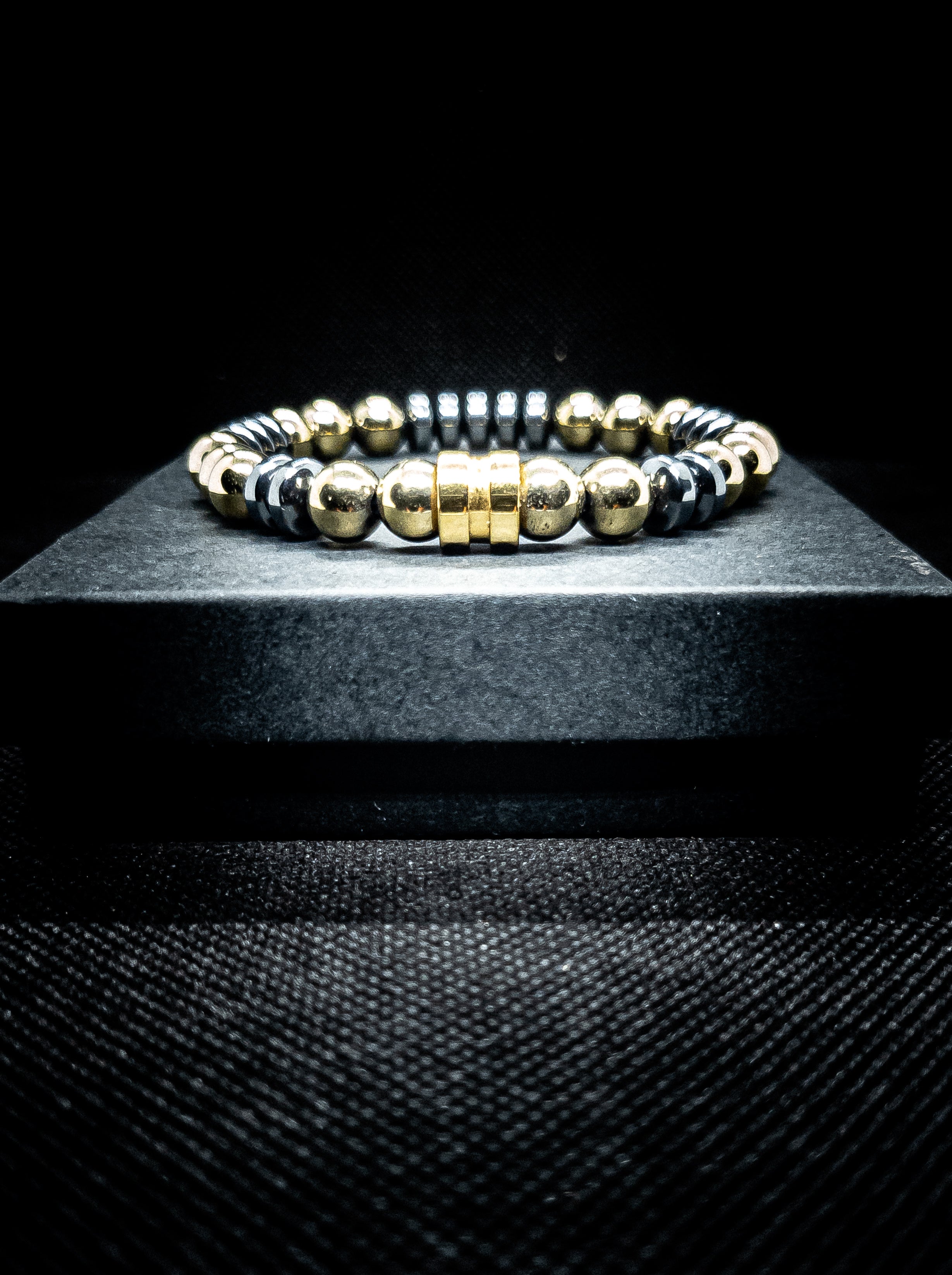 Gold Hematite Stretch Bracelet
