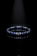 Lupis Lazuli and Matte Onyx Stretch Bracelet